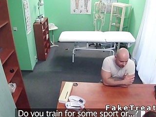 Nurse sucks and fucks baldheaded patient