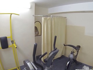 Fucking Glasses  Fucking practice in a gym