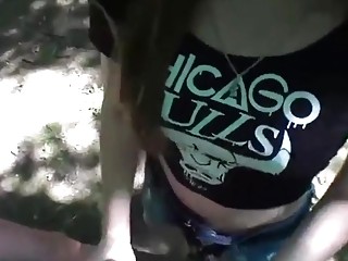 Amateur Greek couple fucks hard and fast in the woods