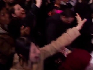Asian bitch has interracial group sex with big dicked thugs