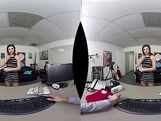 Beautiful chick gets pleasured in various positions in VR