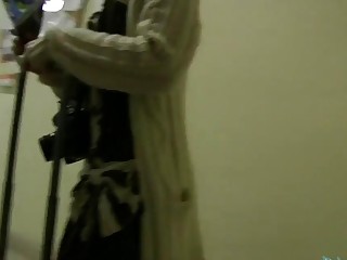 Asian beauty takes a hard staff in POV