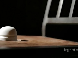 Girl with big tits is tied and craves for BDSM